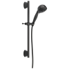 DELTA Universal Showering Components H2OKINETIC 5-Setting Slide Bar Hand Shower — Matte Black