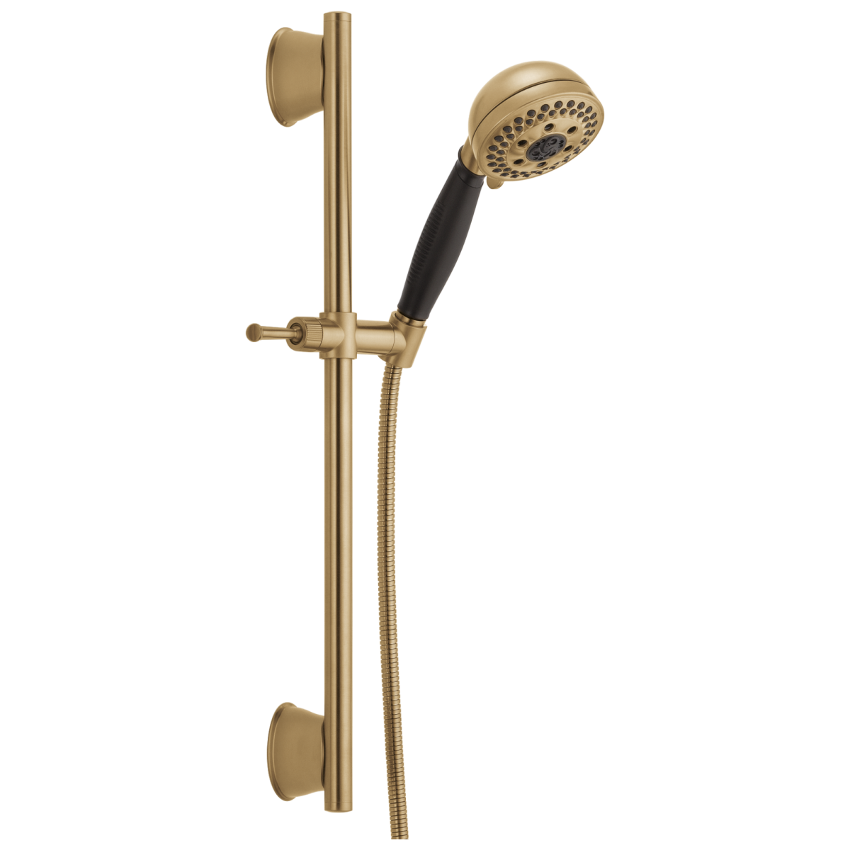 DELTA Universal Showering Components H2OKINETIC 5-Setting Slide Bar Hand Shower — Champagne Bronze