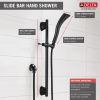DELTA Universal Showering Components H2OKINETIC Single-Setting Slide Bar Hand Shower — Matte Black