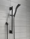 DELTA Universal Showering Components H2OKINETIC Single-Setting Slide Bar Hand Shower — Matte Black