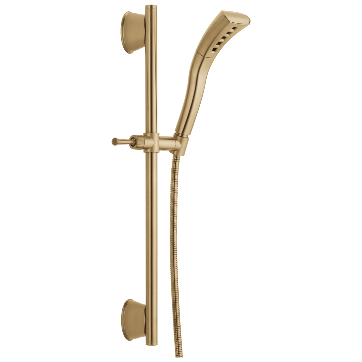 DELTA Universal Showering Components H2OKINETIC Single-Setting Slide Bar Hand Shower — Champagne Bronze