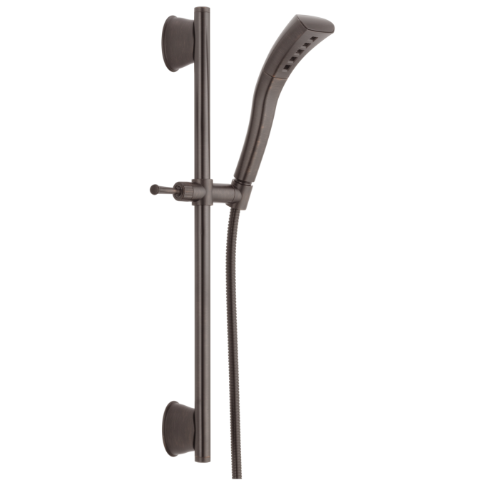 DELTA Universal Showering Components H2OKINETIC Single-Setting Slide Bar Hand Shower — Venetian Bronze