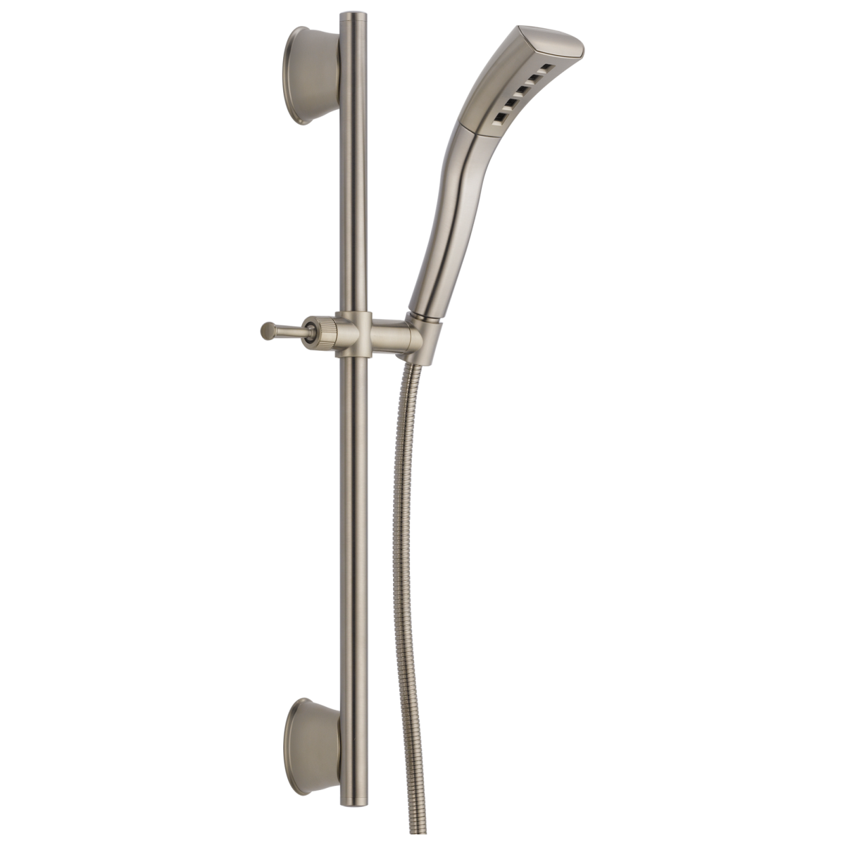DELTA Universal Showering Components H2OKINETIC Single-Setting Slide Bar Hand Shower — Stainless