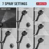 DELTA Universal Showering Components 7-Setting Slide Bar Hand Shower with Cleaning Spray — Matte Black