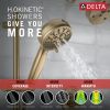 DELTA Universal Showering Components 7-Setting Slide Bar Hand Shower with Cleaning Spray — Lumicoat® Champagne Bronze