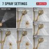 DELTA Universal Showering Components 7-Setting Slide Bar Hand Shower with Cleaning Spray — Lumicoat® Champagne Bronze