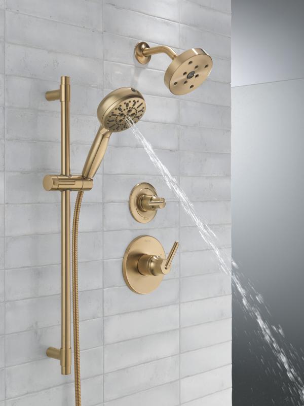 DELTA Trinsic Monitor 14 Series H2OKINETIC Shower Trim — Champagne Bronze