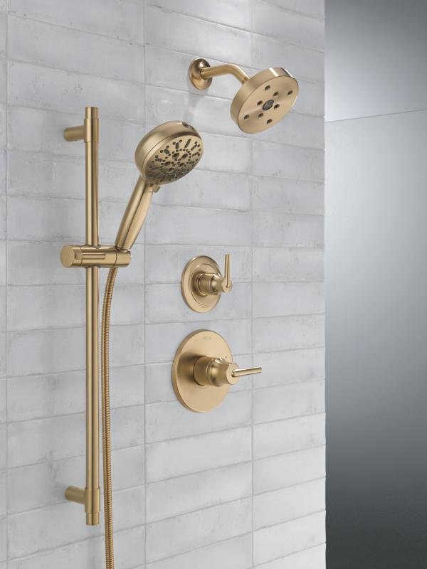 DELTA Trinsic Monitor 14 Series H2OKINETIC Shower Trim — Champagne Bronze