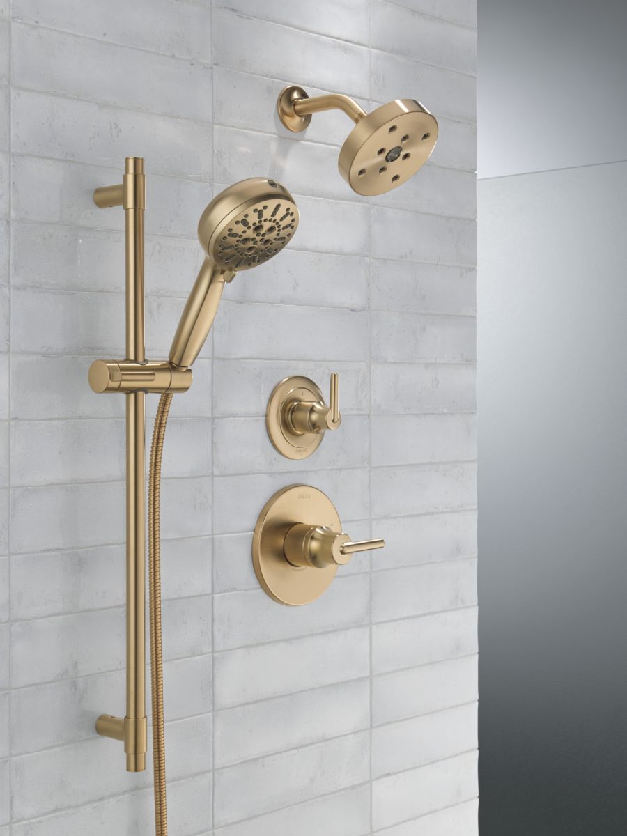 DELTA Trinsic 3-Setting 2-Port Diverter Trim — Champagne Bronze