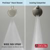DELTA Universal Showering Components 7-Setting Slide Bar Hand Shower with Cleaning Spray — Lumicoat® Polished Nickel