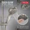 DELTA Universal Showering Components 7-Setting Slide Bar Hand Shower with Cleaning Spray — Lumicoat® Stainless