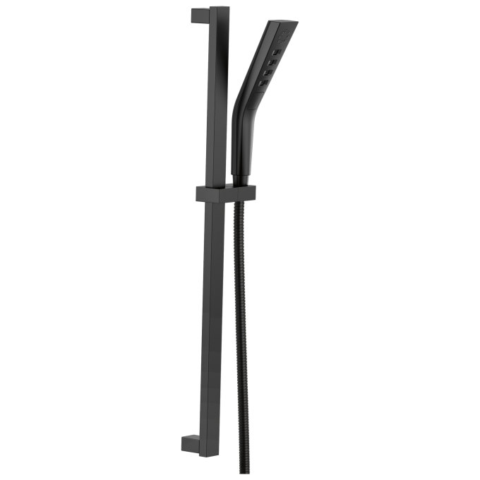 DELTA Universal Showering Components H2OKINETIC 3-Setting Slide Bar Hand Shower — Matte Black