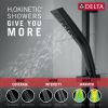 DELTA Universal Showering Components H2OKINETIC 3-Setting Slide Bar Hand Shower — Matte Black