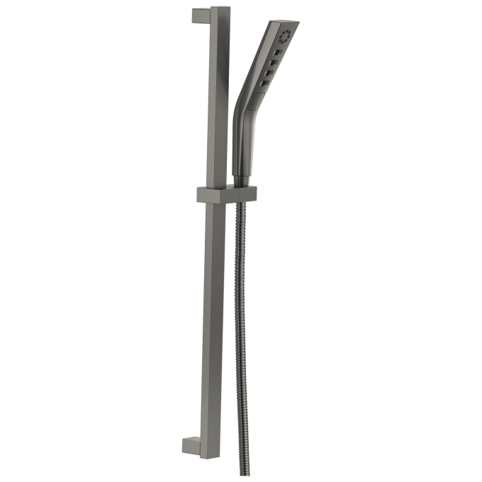 DELTA Universal Showering Components H2OKINETIC 3-Setting Slide Bar Hand Shower — Lumicoat® Black Stainless