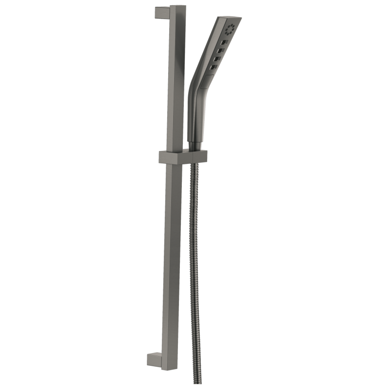 DELTA Universal Showering Components H2OKINETIC 3-Setting Slide Bar Hand Shower — Lumicoat® Black Stainless