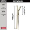 DELTA Universal Showering Components H2OKINETIC 3-Setting Slide Bar Hand Shower — Lumicoat® Polished Nickel