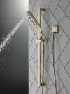 DELTA Universal Showering Components H2OKINETIC 3-Setting Slide Bar Hand Shower — Lumicoat® Polished Nickel