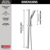 DELTA Universal Showering Components H2OKINETIC 3-Setting Slide Bar Hand Shower — Lumicoat® Chrome