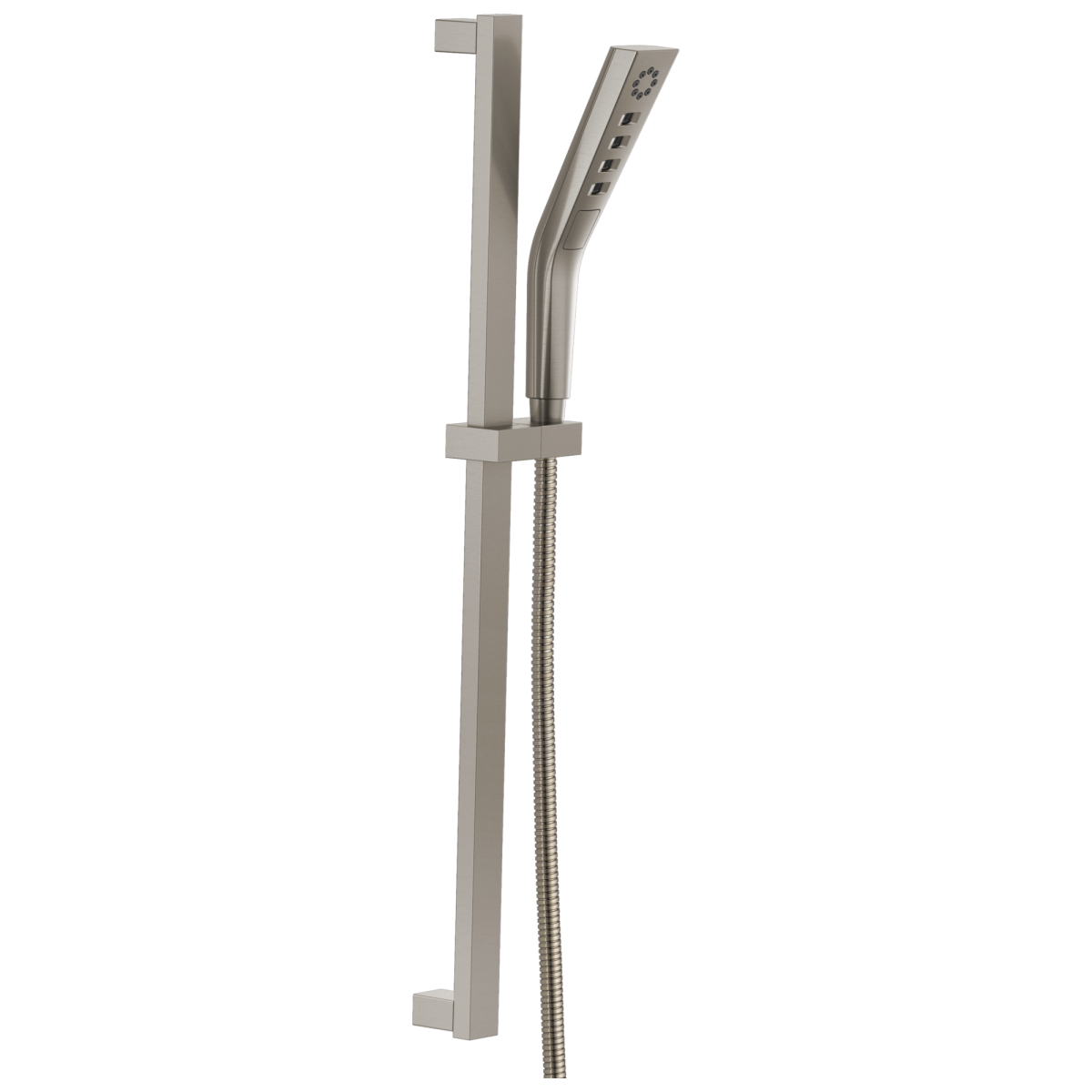 DELTA Universal Showering Components H2OKINETIC 3-Setting Slide Bar Hand Shower — Stainless