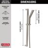 DELTA Universal Showering Components H2OKINETIC 3-Setting Slide Bar Hand Shower — Lumicoat® Stainless