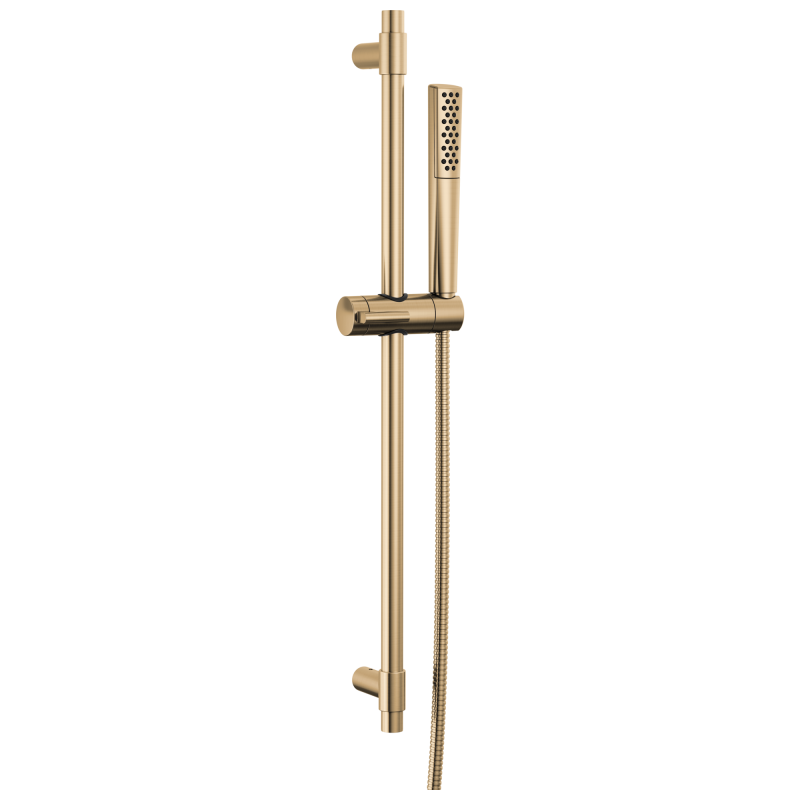 DELTA Universal Showering Components Premium Single-Setting Slide Bar Hand Shower — Lumicoat® Champagne Bronze