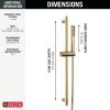 DELTA Universal Showering Components Premium Single-Setting Slide Bar Hand Shower — Lumicoat® Champagne Bronze