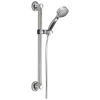 DELTA Universal Showering Components ActivTouch 9-Setting Hand Shower with Traditional Slide Bar / Grab Bar — Chrome