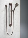 DELTA Universal Showering Components ActivTouch 9-Setting Hand Shower with Traditional Slide Bar / Grab Bar — Venetian Bronze