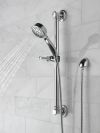 DELTA Universal Showering Components ActivTouch 9-Setting Hand Shower with Traditional Slide Bar / Grab Bar — Chrome