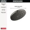 DELTA Universal Showering Components PivotPro Raincan Shower Head — Lumicoat® Black Stainless