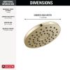 DELTA Universal Showering Components PivotPro Raincan Shower Head — Lumicoat® Polished Nickel