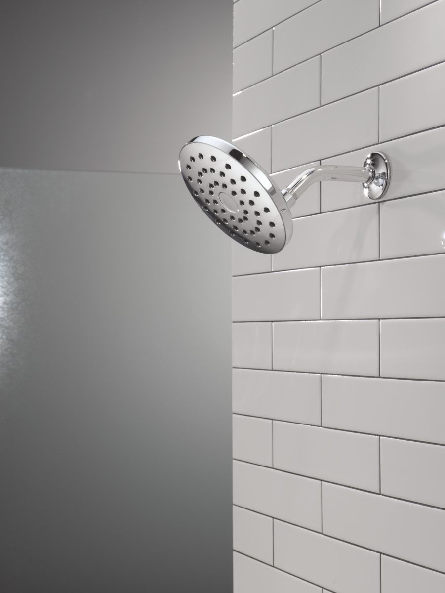 DELTA Universal Showering Components PivotPro Raincan Shower Head — Lumicoat® Chrome