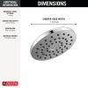 DELTA Universal Showering Components PivotPro Raincan Shower Head — Lumicoat® Chrome