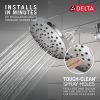 DELTA Universal Showering Components PivotPro Raincan Shower Head — Lumicoat® Chrome