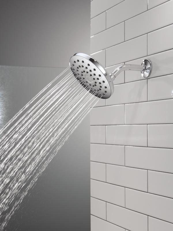 DELTA Universal Showering Components PivotPro Raincan Shower Head — Lumicoat® Chrome