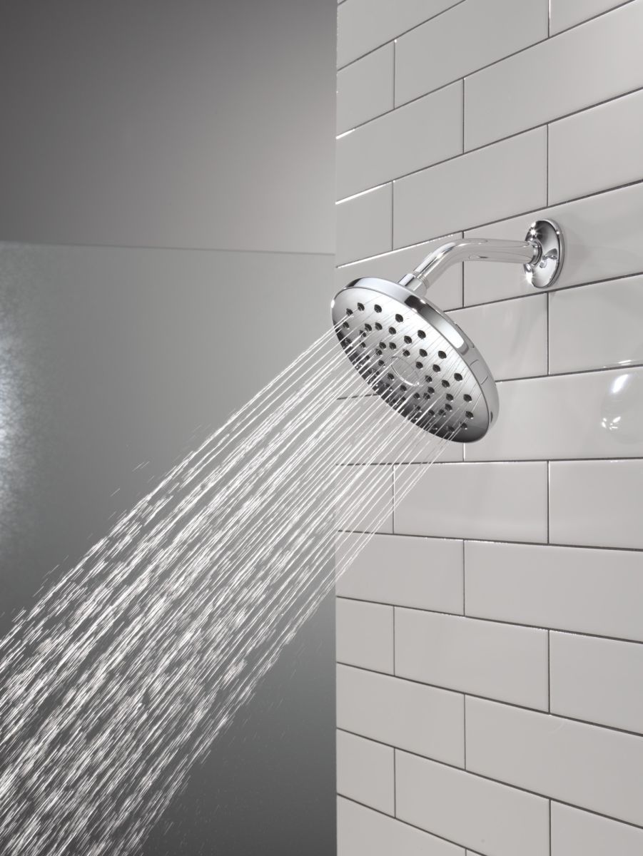 DELTA Universal Showering Components PivotPro Raincan Shower Head — Lumicoat® Chrome