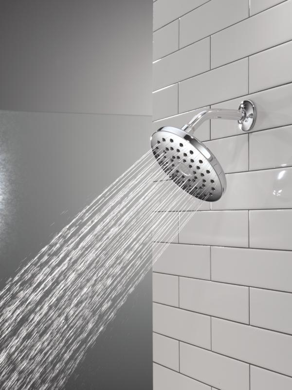 DELTA Universal Showering Components PivotPro Raincan Shower Head — Lumicoat® Chrome