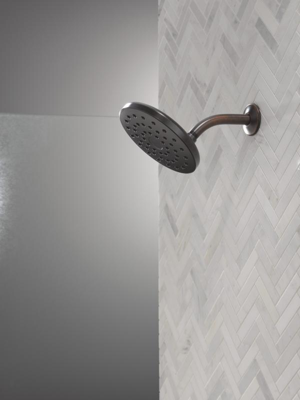 DELTA Universal Showering Components PivotPro Raincan Shower Head — Venetian Bronze