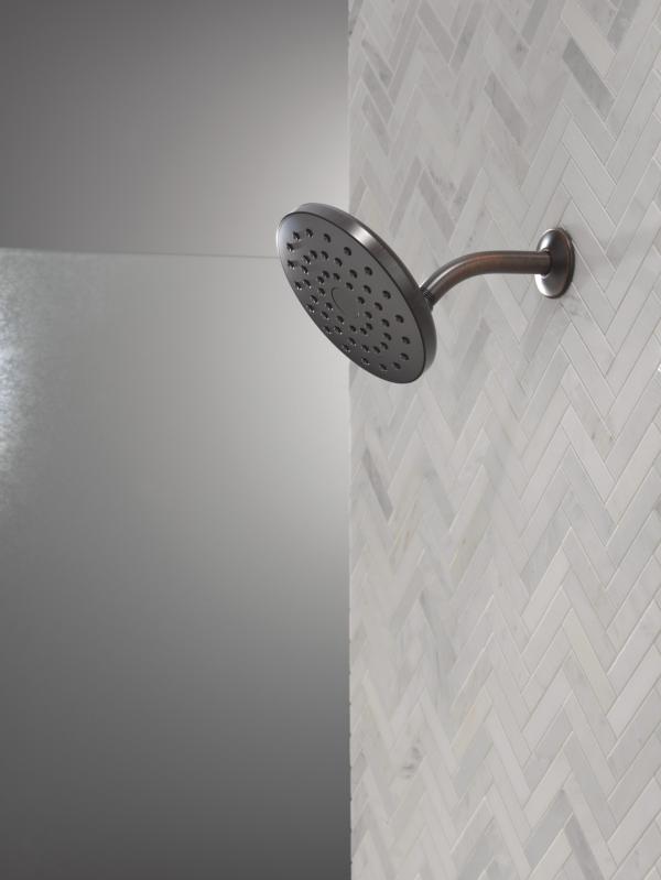 DELTA Universal Showering Components PivotPro Raincan Shower Head — Venetian Bronze