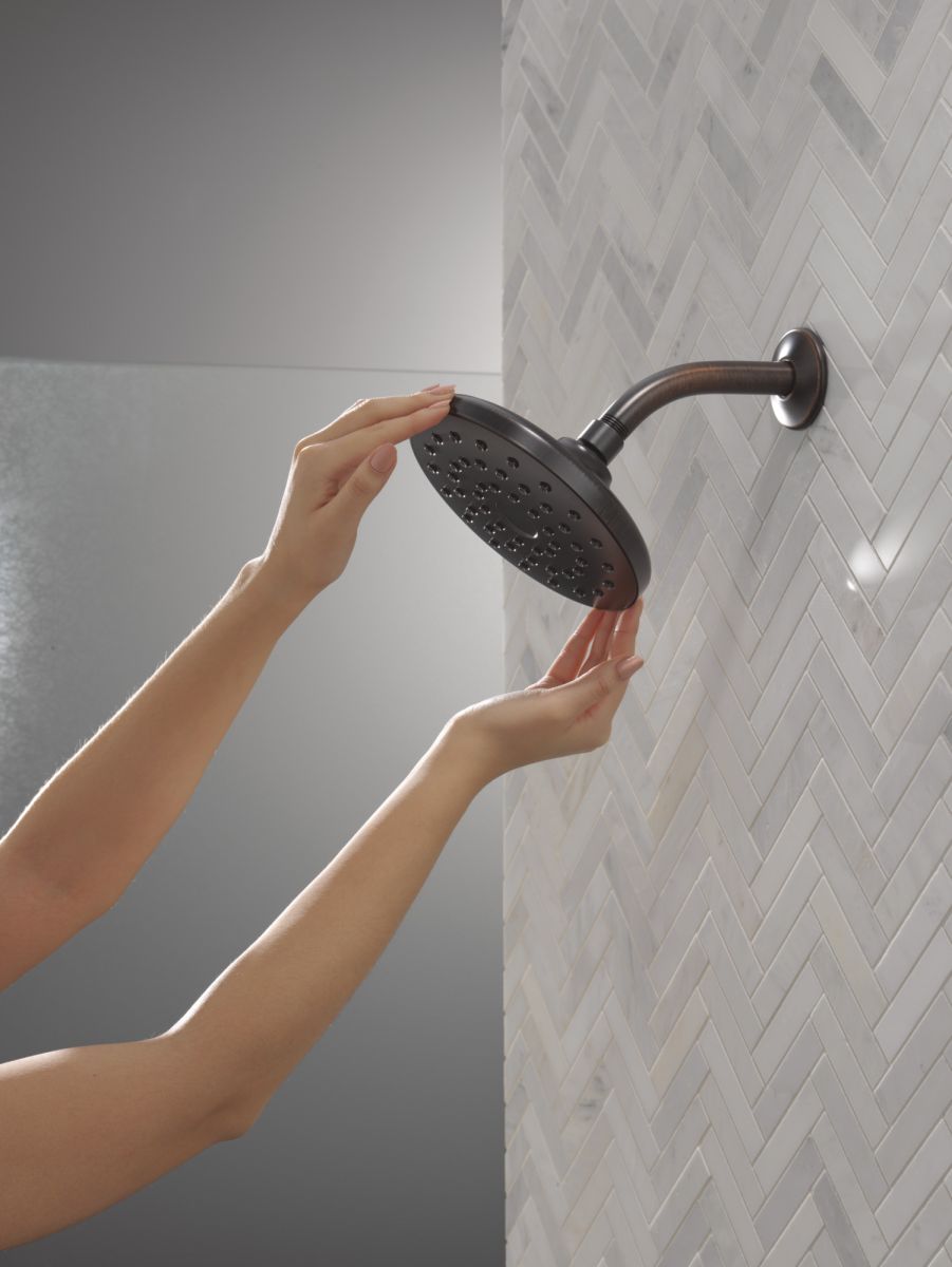 DELTA Universal Showering Components PivotPro Raincan Shower Head — Venetian Bronze