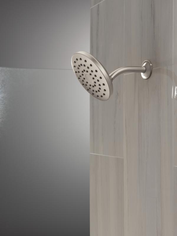 DELTA Universal Showering Components PivotPro Raincan Shower Head — Lumicoat® Stainless