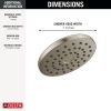 DELTA Universal Showering Components PivotPro Raincan Shower Head — Lumicoat® Stainless