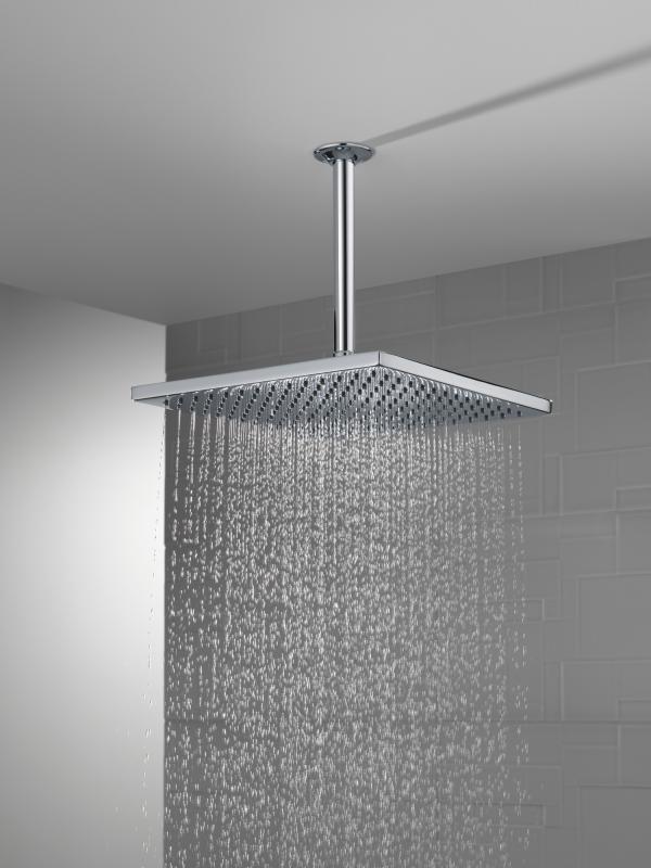 DELTA Universal Showering Components Single-Setting Metal Raincan Shower Head — Chrome