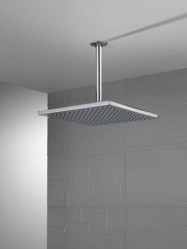 DELTA Universal Showering Components Single-Setting Metal Raincan Shower Head — Chrome