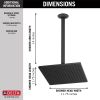 DELTA Universal Showering Components Shower Arm & Flange 14" Ceiling Mount — Matte Black