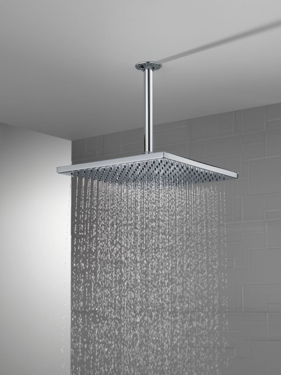 DELTA Universal Showering Components Single-Setting Metal Raincan Shower Head — Lumicoat® Chrome