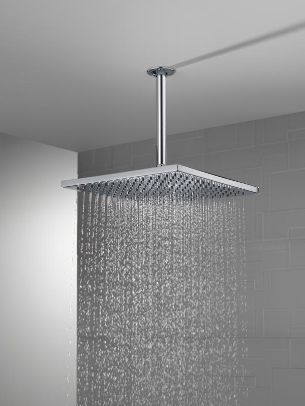 DELTA Universal Showering Components Single-Setting Metal Raincan Shower Head — Lumicoat® Chrome