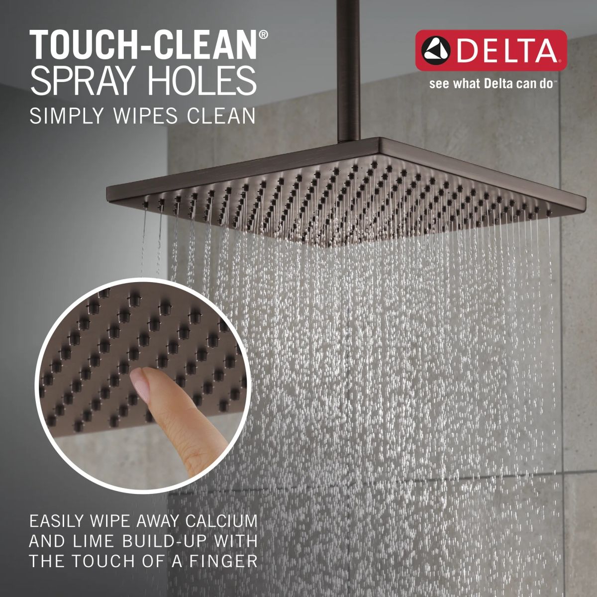 DELTA Universal Showering Components Single-Setting Metal Raincan Shower Head — Venetian Bronze