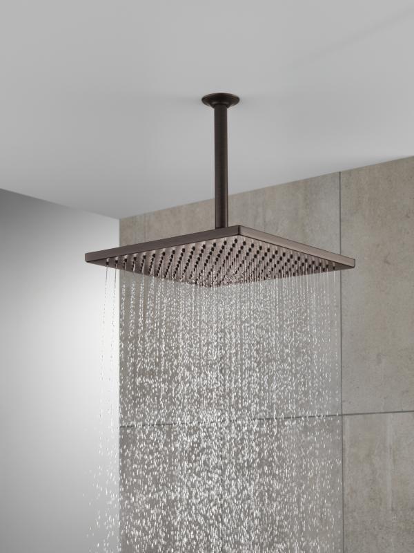 DELTA Universal Showering Components Single-Setting Metal Raincan Shower Head — Venetian Bronze