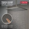 DELTA Universal Showering Components Single-Setting Metal Raincan Shower Head — Lumicoat® Stainless